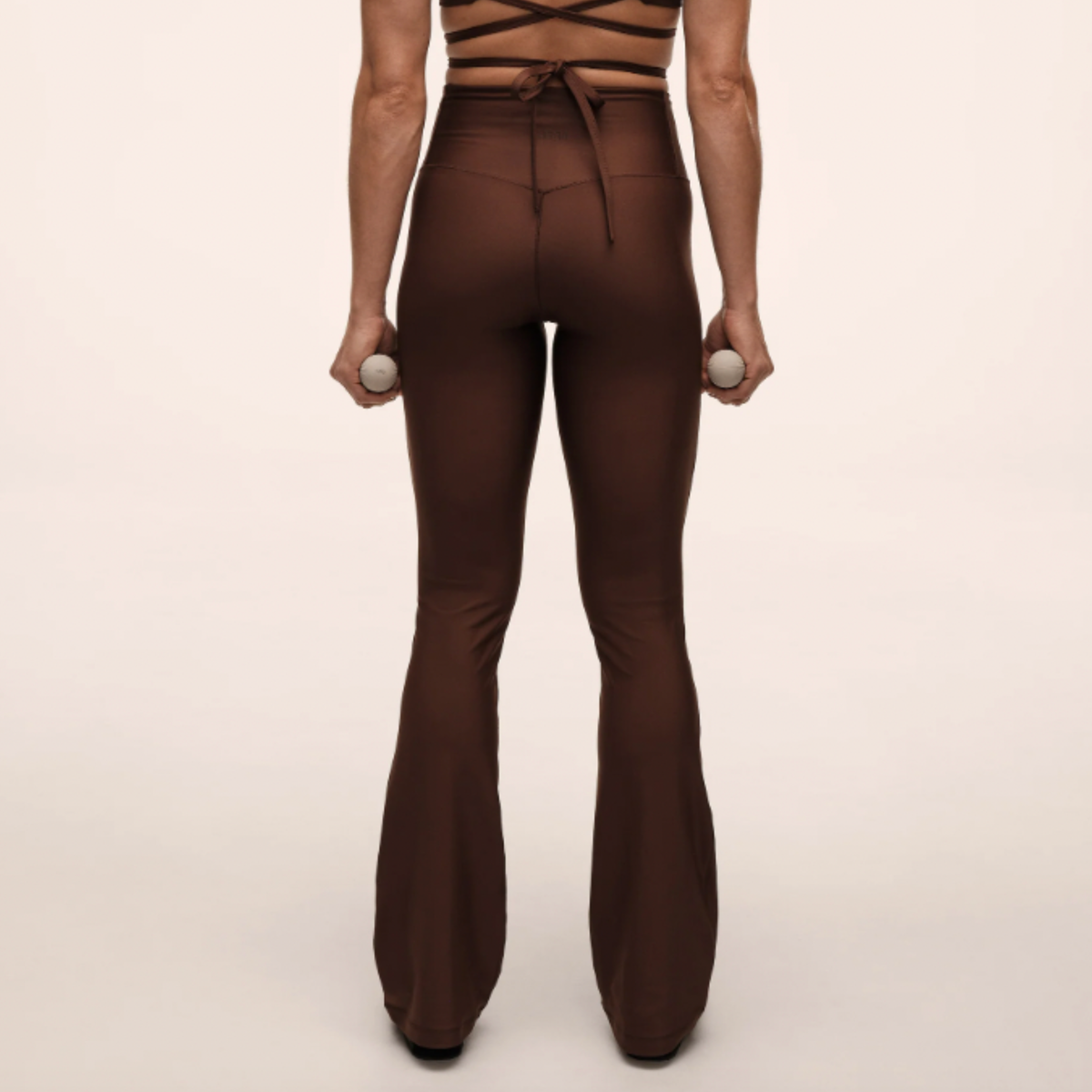 Casall Flare High Waist Pant - Dark Brown
