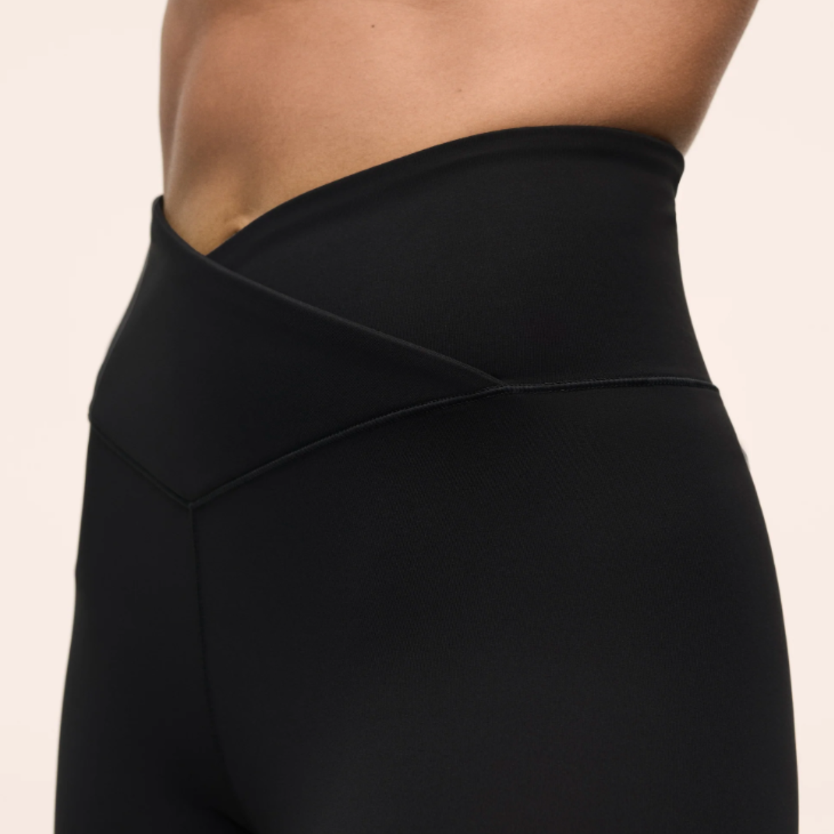 Casall Overlap High Waist Tights - Black