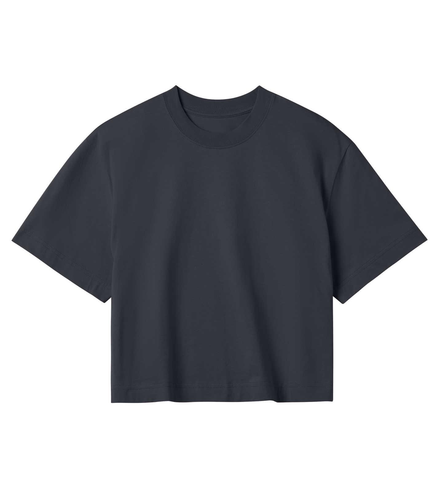 Eyes Up Crop Tee - Black (slogan white back side)