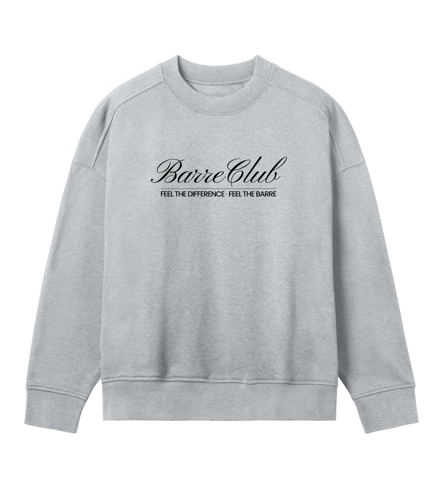 Barre Club - Oversized Unisex Crew - Grey