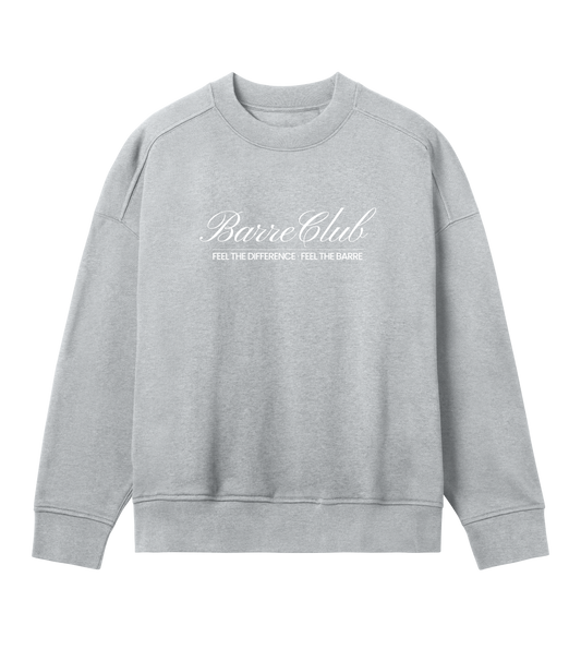 Barre Club - Oversized Unisex Crew - white text