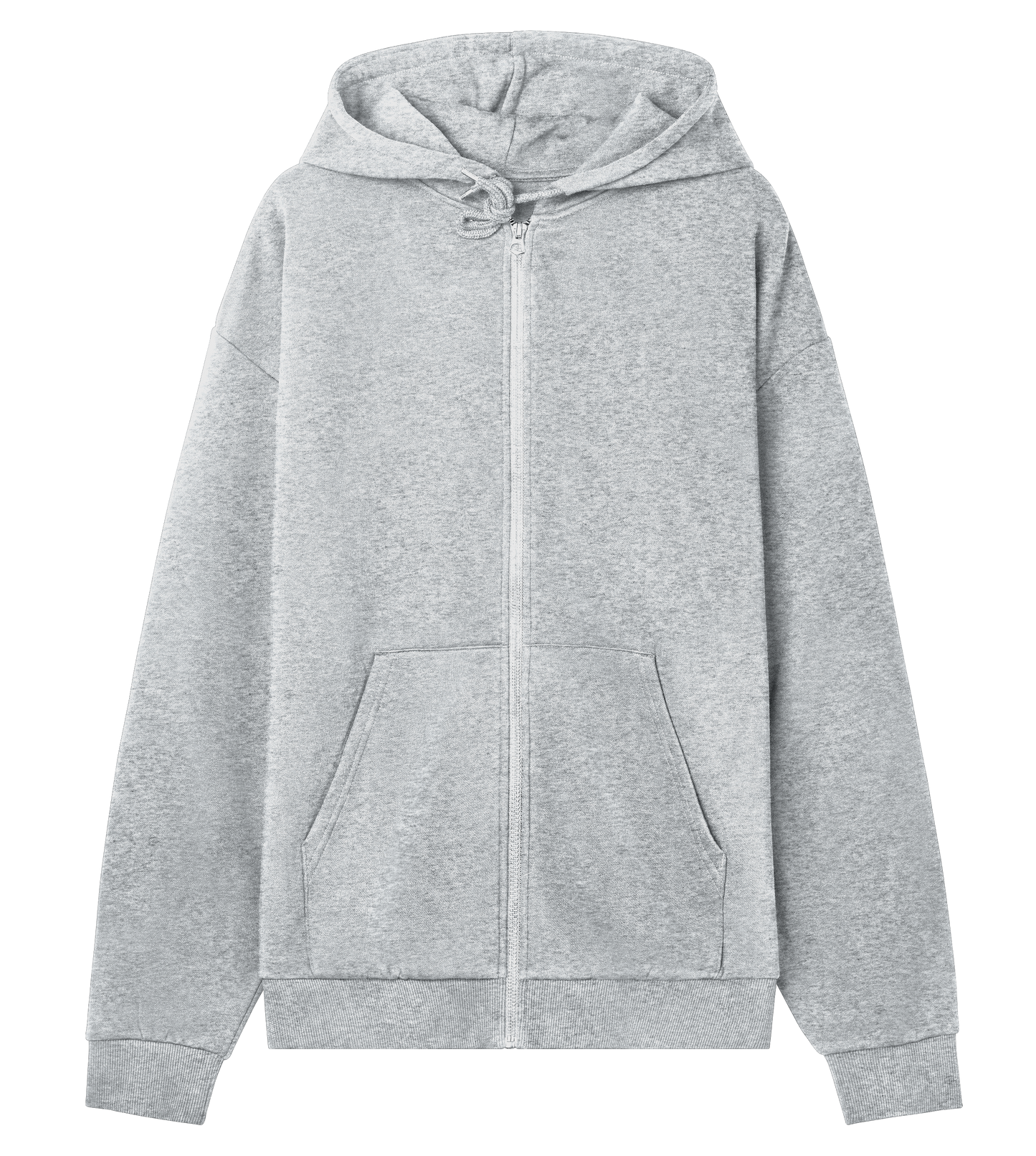 Barre Club - Oversized Unisex Zip Up GREY (black text)