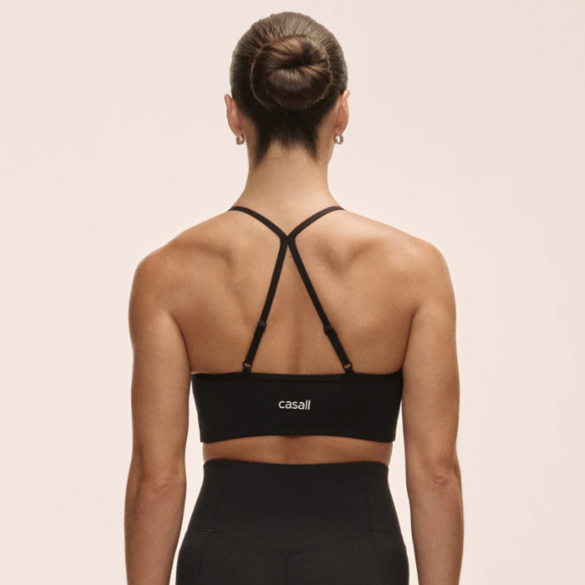 Casall Sleek Strappy Sports Bra - Black