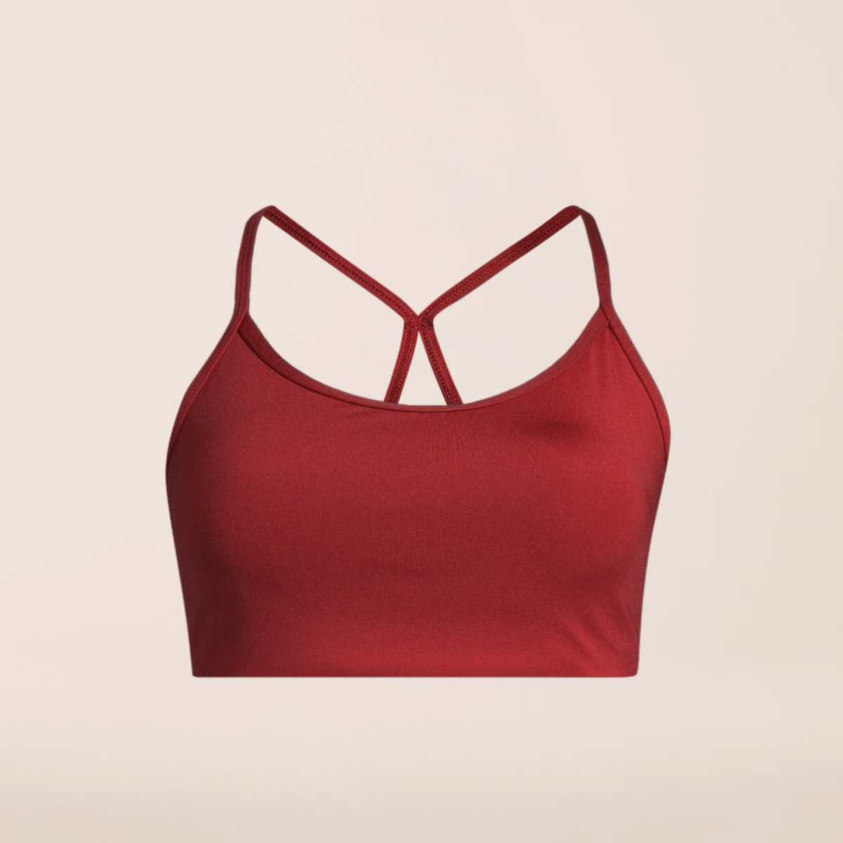 Casall Sleek Strappy Sports Bra - Maroon Red
