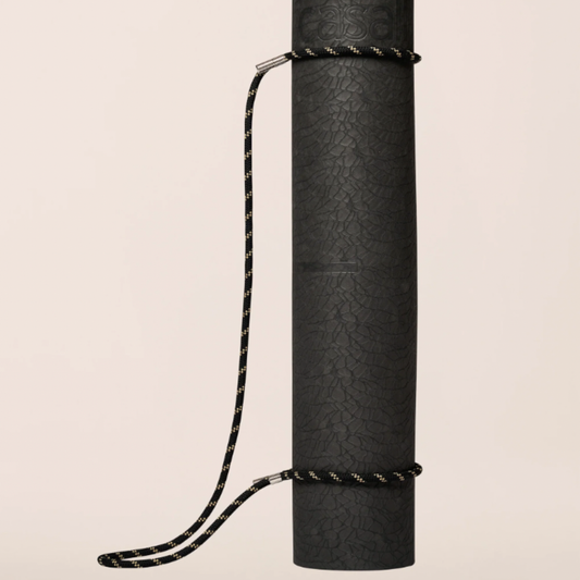 Braided Yoga Carry Strap - Black/Grey
