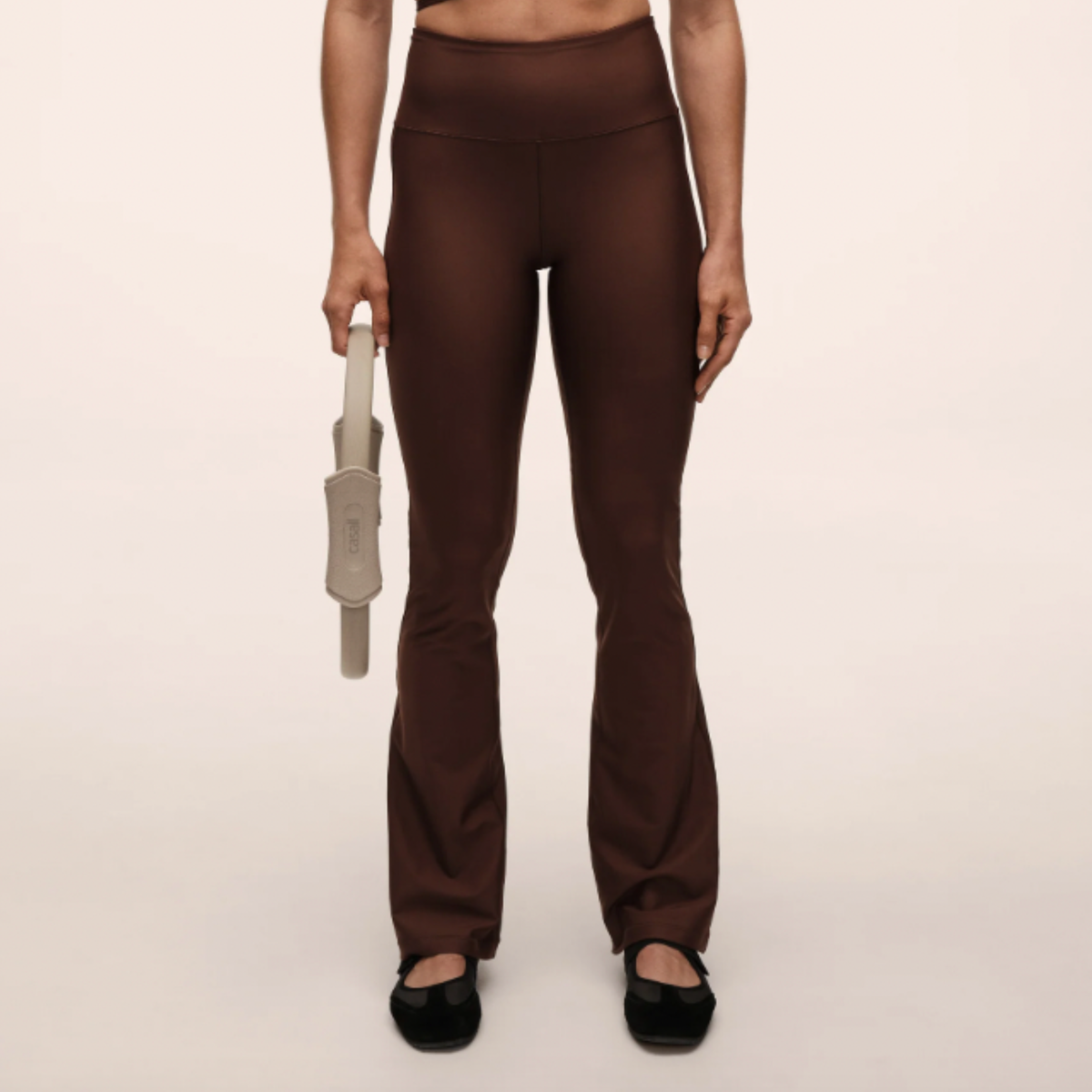 Casall Flare High Waist Pant - Dark Brown