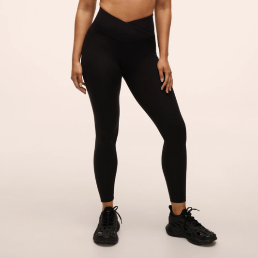 Casall Overlap High Waist Tights - Black