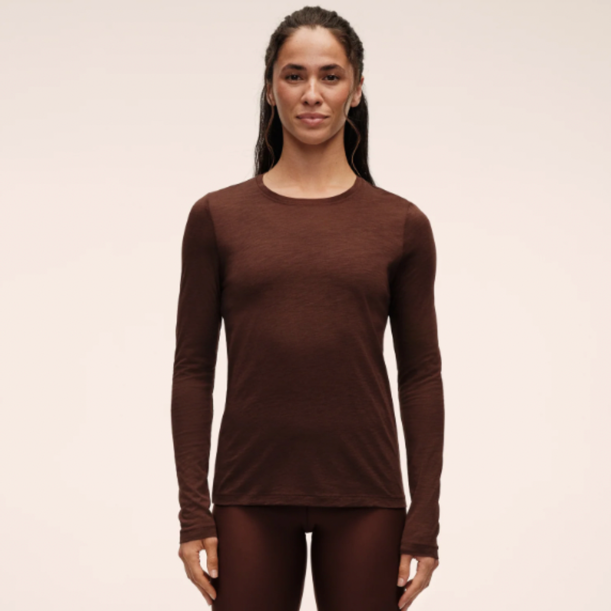 Casall Soft Texture Long Sleeve – Dark Brown