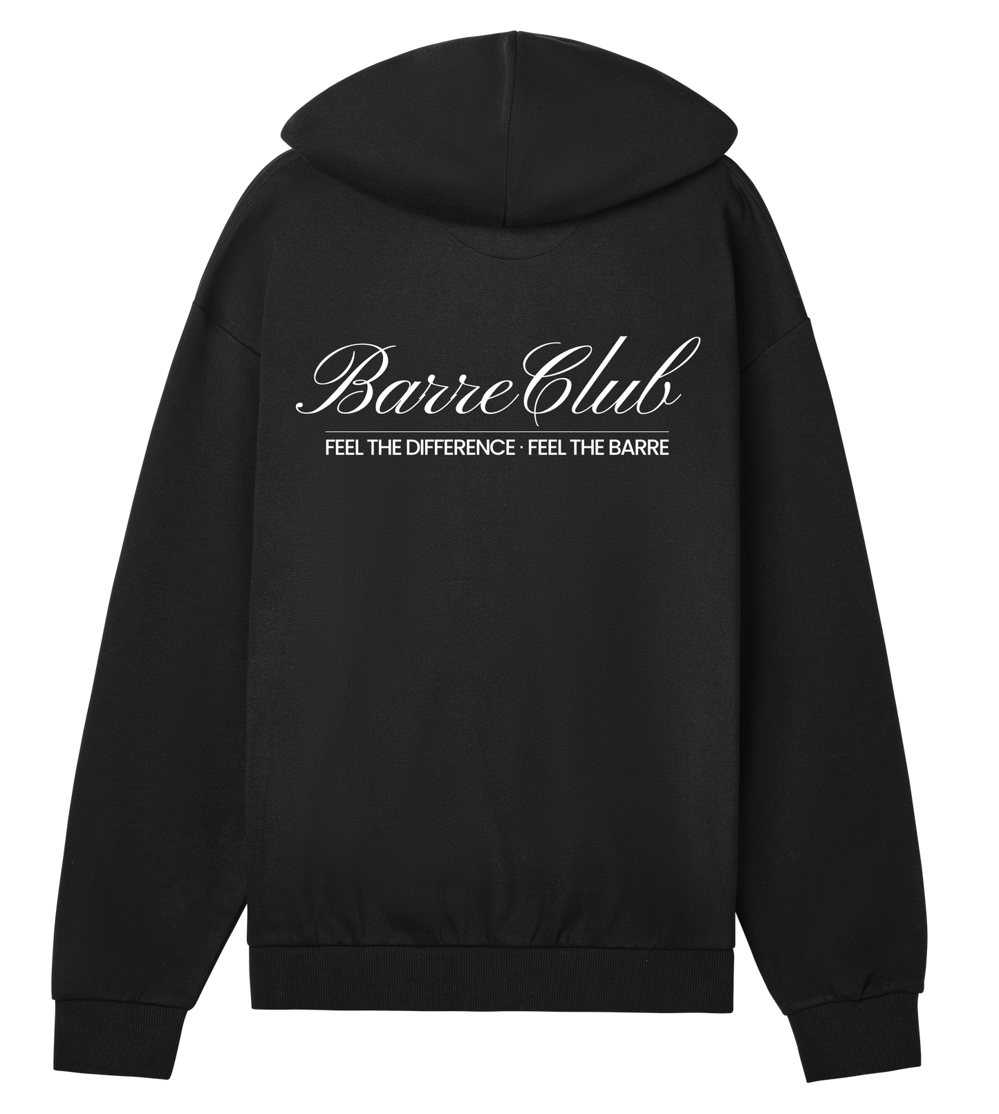 Barre Club - Oversized Unisex Zip Up BLACK/GREY/WHITE