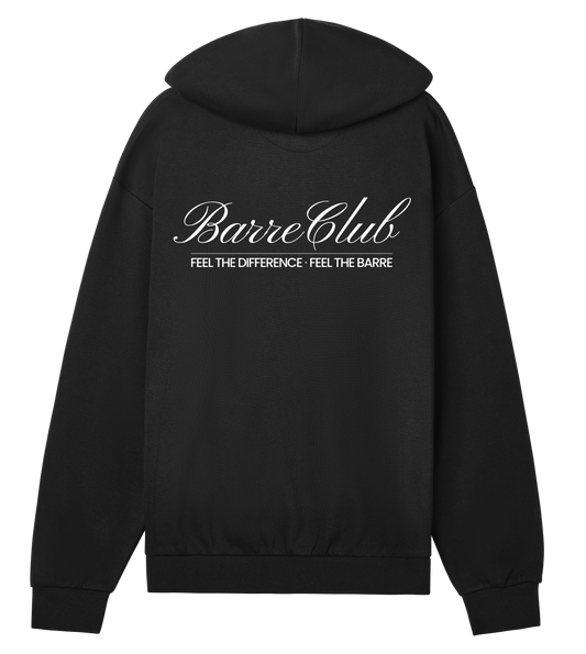 Barre Club - Oversized Unisex Zip Up BLACK/GREY/WHITE