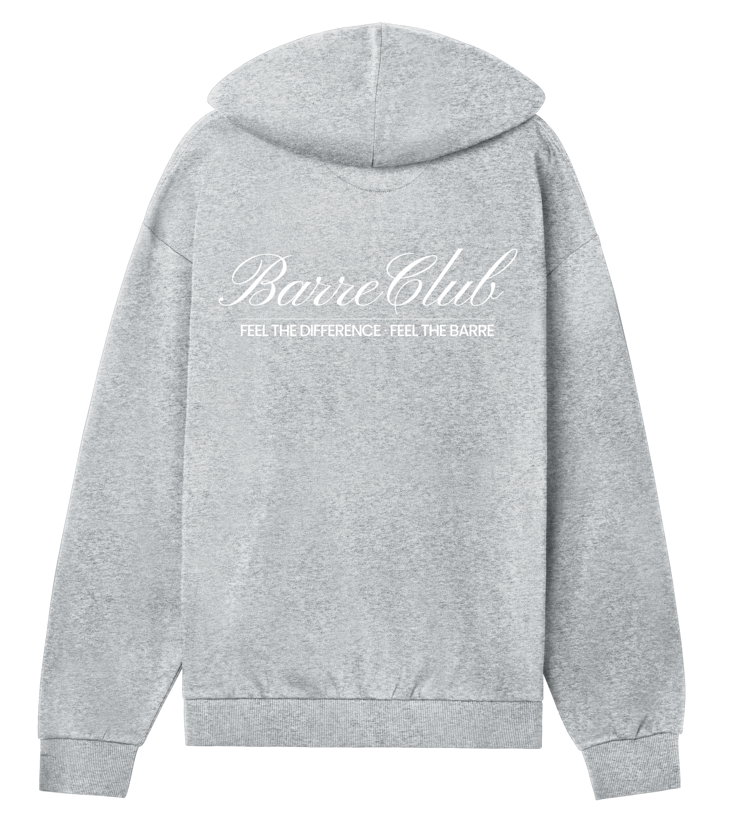 Barre Club - Oversized Unisex Zip Up BLACK/GREY/WHITE