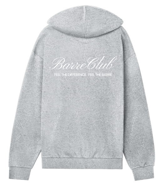 Barre Club - Oversized Unisex Zip Up BLACK/GREY/WHITE