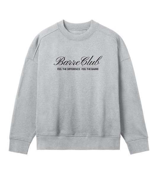Barre Club - Oversized Unisex Crew - Grey