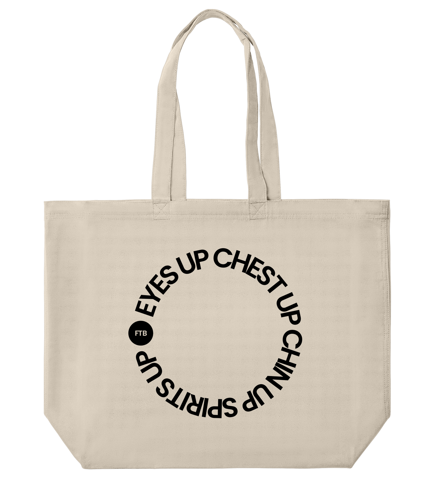 Eyes up! Large Tote - Natural White