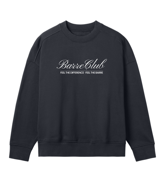 Barre Club - Oversized Unisex Crew - white text